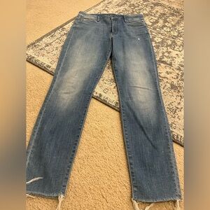 MOTHER Blue Distressed Jeans